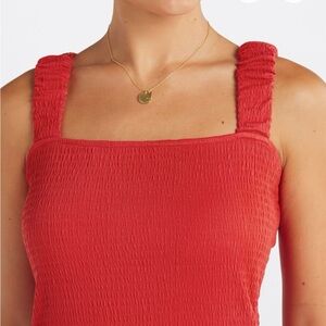 Gilli Ruched Sleeveless Knit Tank XSP Red